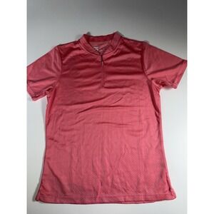 Womens Golf Polo with Zipper - Short Sleeve and Collarless Golf Shirts for Women